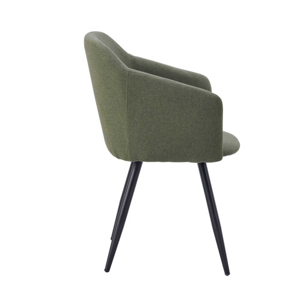 Стул DC-1727-2 зеленый PK598B-7 с черными ножками