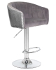 Стул барный DARCY SHINY серый велюр с серебрянными пайетками