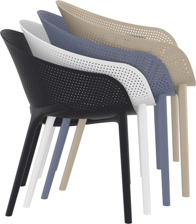 Кресло пластиковое Sky Pro черное