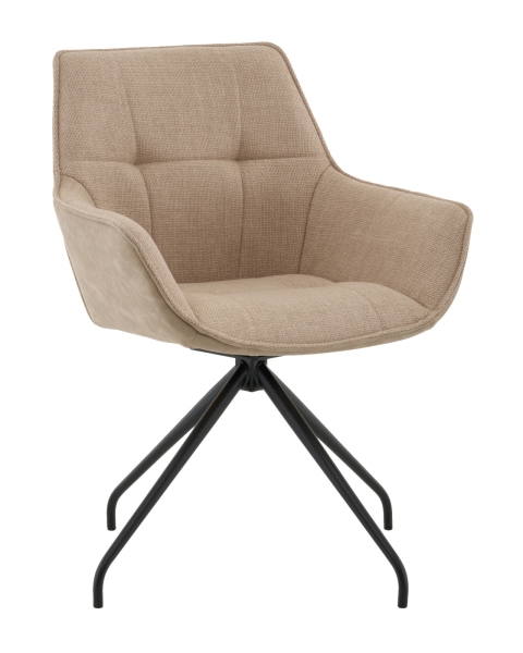 Кресло вращающееся Кимберли рогожка, замша бежевый