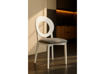 Стул деревянный Марти ткань Brendy-22, белый