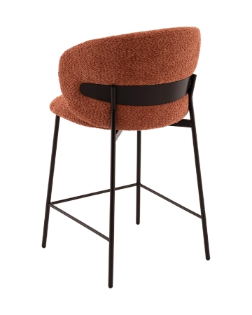 Стул полубарный Блейз букле терракотовый