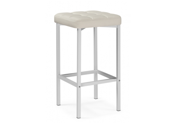 Барный стул Лофт экокожа линкольн белый матовый