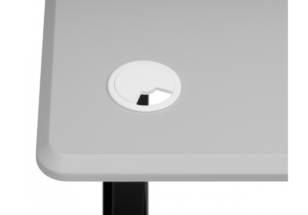 Компьютерный стол Маркос 140х80 светло-серый, черный