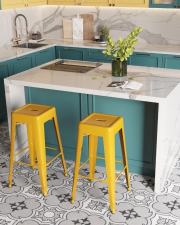 Стул барный TOLIX желтый глянцевый