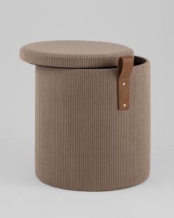 Пуф Руни S с ящиком вельвет коричневый