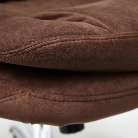 Кресло SOFTY LUX флок, коричневый