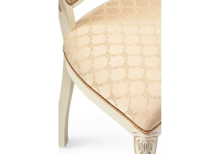 Стул деревянный Руджеро патина золото, бежевый комби