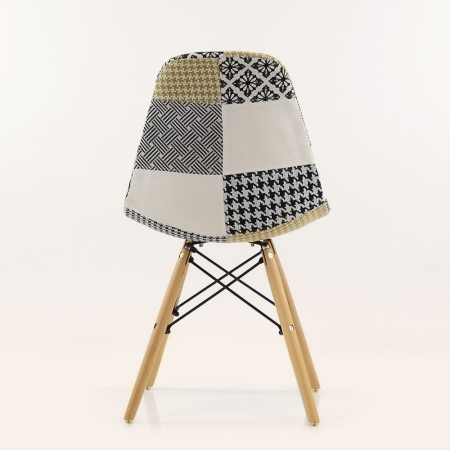 Стул Eames Style Patchwork трехцветный