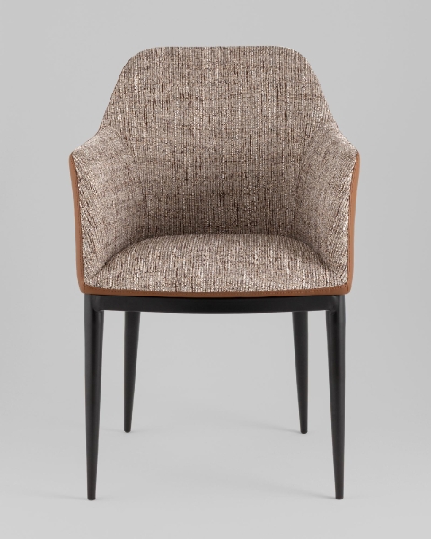 Стул обеденный Itan NC коричневый с коричневой экокожей