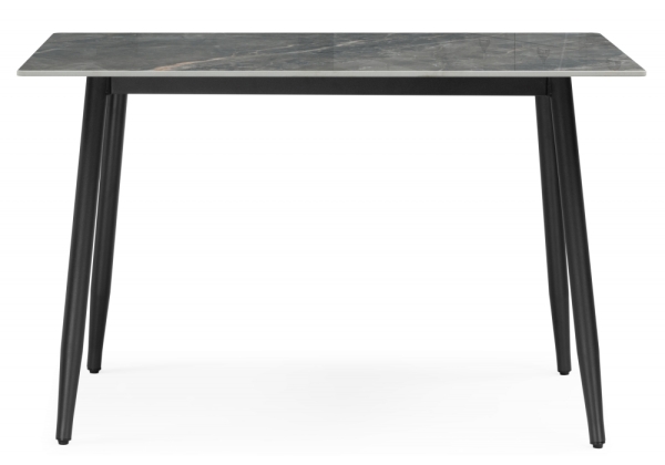 Керамический стол Rion 120 серый мрамор, черный