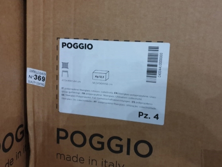 Табурет пластиковый Poggio табак