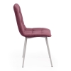 Стул CHILLY MAX велюр и металл, 45х59х88 см, сливовый 16, белый