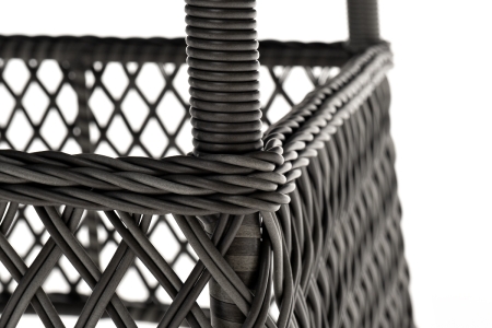 "Эспрессо" плетеный круглый стол, диаметр 150 см, цвет графит