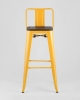 Стул барный TOLIX WOOD со спинкой желтый