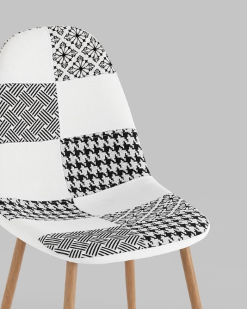 Стул Валенсия SN пэчворк черно-белая ткань