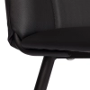 Стул обеденный Asti черный, экокожа и металл, мягкое сиденье, без подлокотников