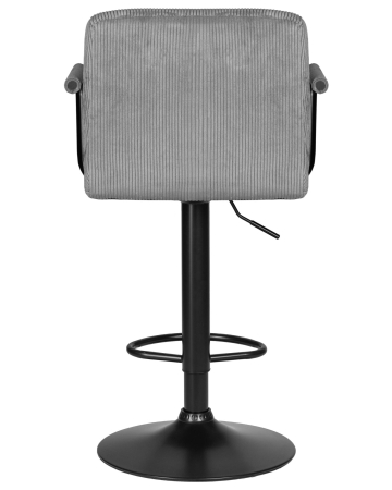 Набор 2 шт Стул барный KRUGER ARM BLACK, серый вельвет (LAR-E2041-25)