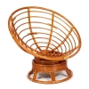 Кресло-качалка "PAPASAN" w 23 и 01 B с подушкой, коньяк, экошерсть коричневый, 1811-5