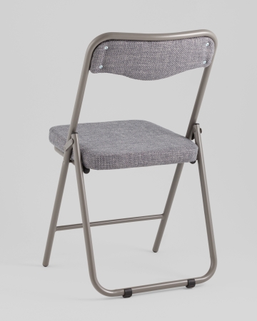 Стул складной Джонни рогожка серо-голубой каркас серый