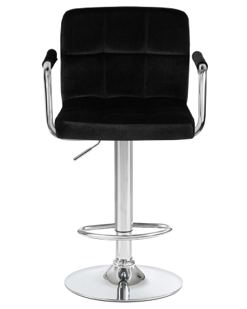 Набор 2 шт Стул барный KRUGER ARM, черный велюр (MJ9-101)