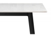 Керамический стол Rion 120 белый мрамор, черный