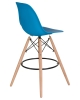Стул барный DSW BAR ножки светлый бук сиденья голубой BE-02