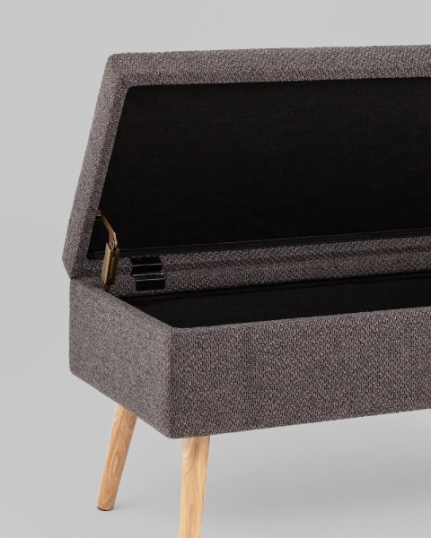 Банкетка Сторми с ящиком темно-серый