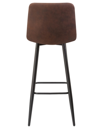 Набор 2 шт Стул барный NICOLE, черные матовые ножки, коричневая микрофибра (PK-03)