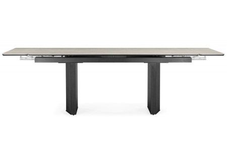 Керамический стол Монерон 200x100 burberry bianco matt, черный