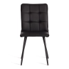 Стул обеденный Bari черный, экокожа и металл, мягкое сиденье, без подлокотников