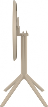 Стол пластиковый складной Siesta Contract Sky Folding Table Ø60 бежевый
