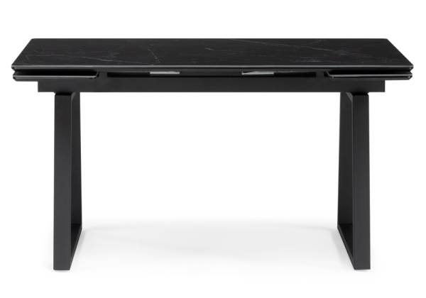 Керамический стол Джек 140(200)х80 черный мрамор, черный