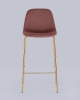 Стул барный Валенсия SN велюр пыльно-розовый золотые ножки 2 шт.