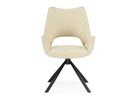 Стул на металлокаркасе Balaton 360 крутящийся бежевый, черный